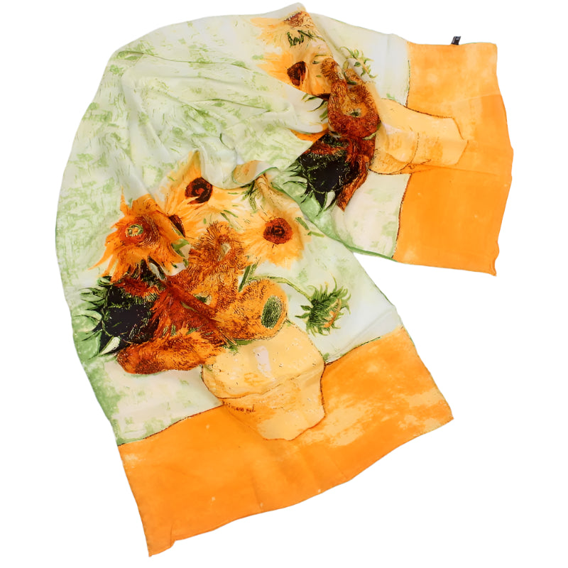 Fine Art-Inspired 100% Mulberry Silk Scarf