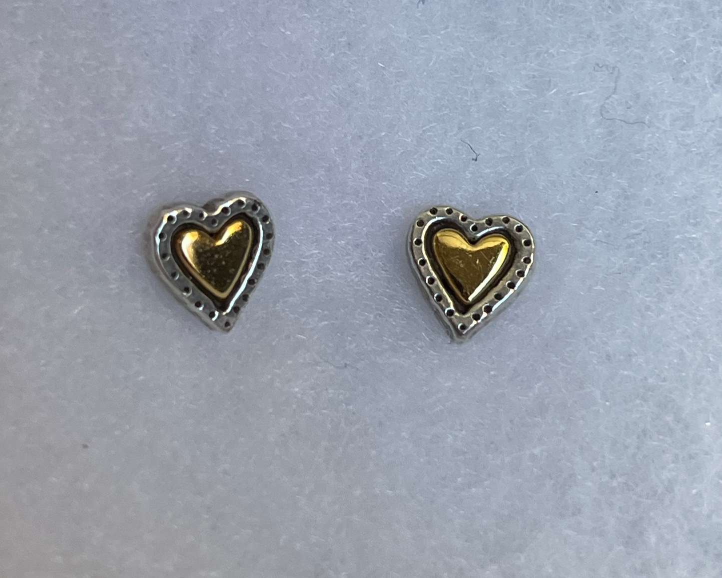 Brighton Gold & Silver Heart Earrings
