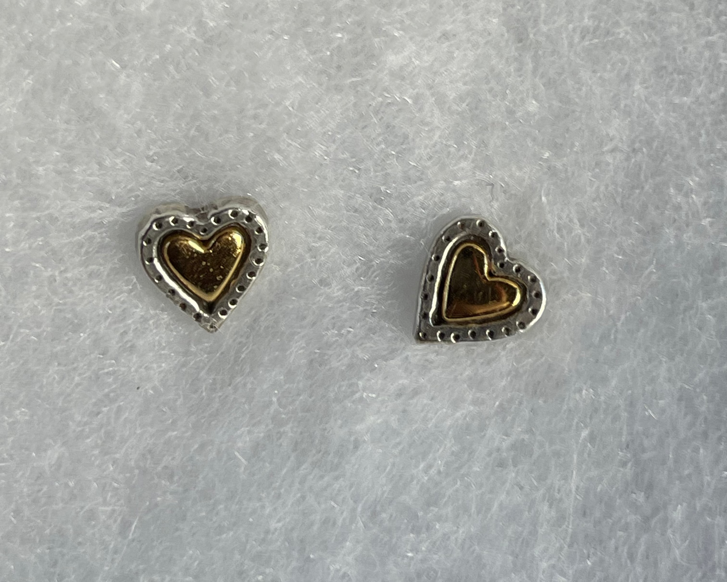 Brighton Gold & Silver Heart Earrings