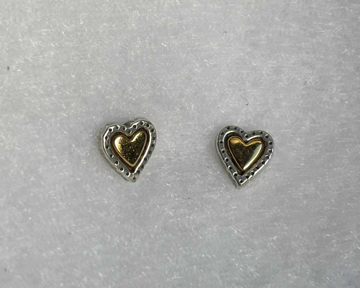 Brighton Gold & Silver Heart Earrings