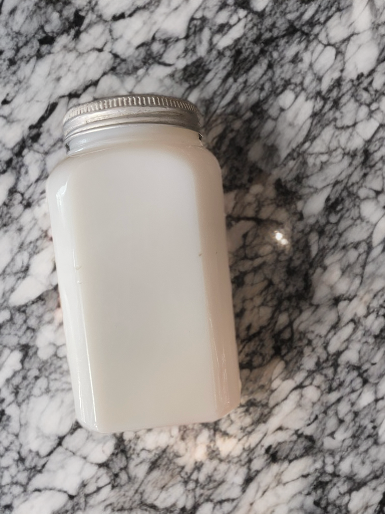 1930s Milk Glass Kitchen Spice Jar Set – Sugar, Flour, Salt, & Pepper