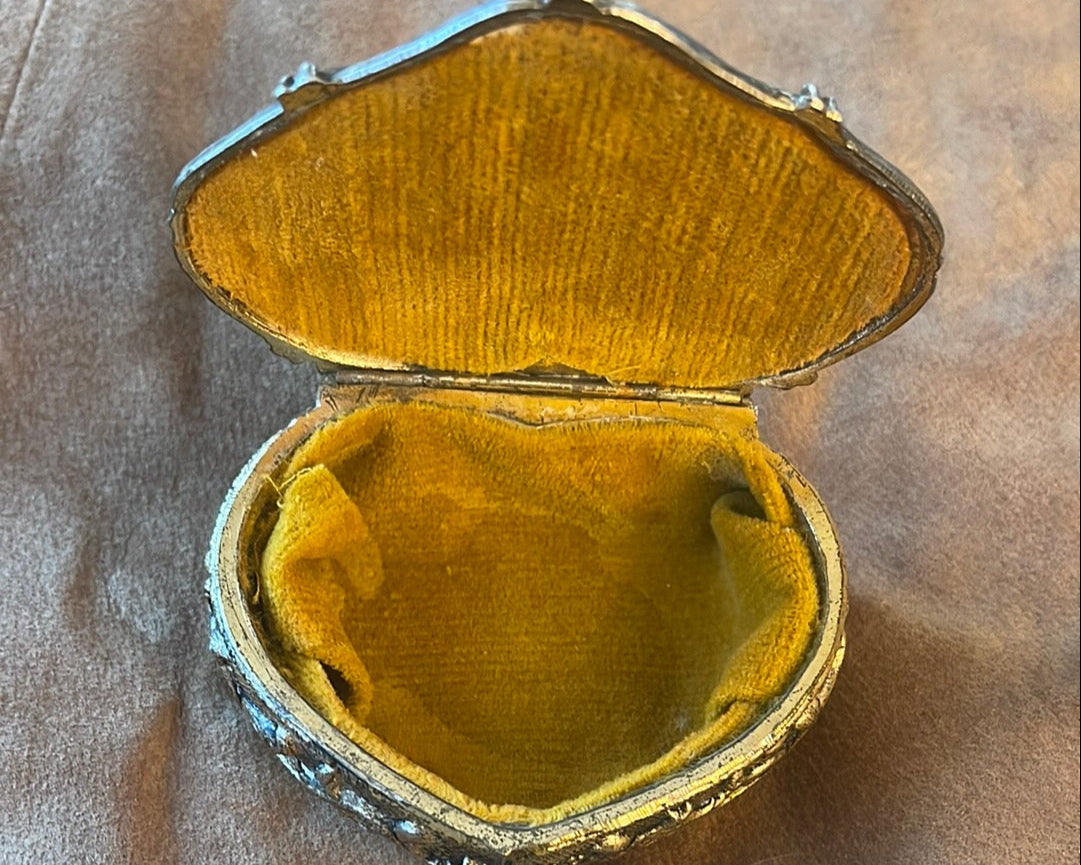 Vintage Japanese Silver Floral Jewelry Box