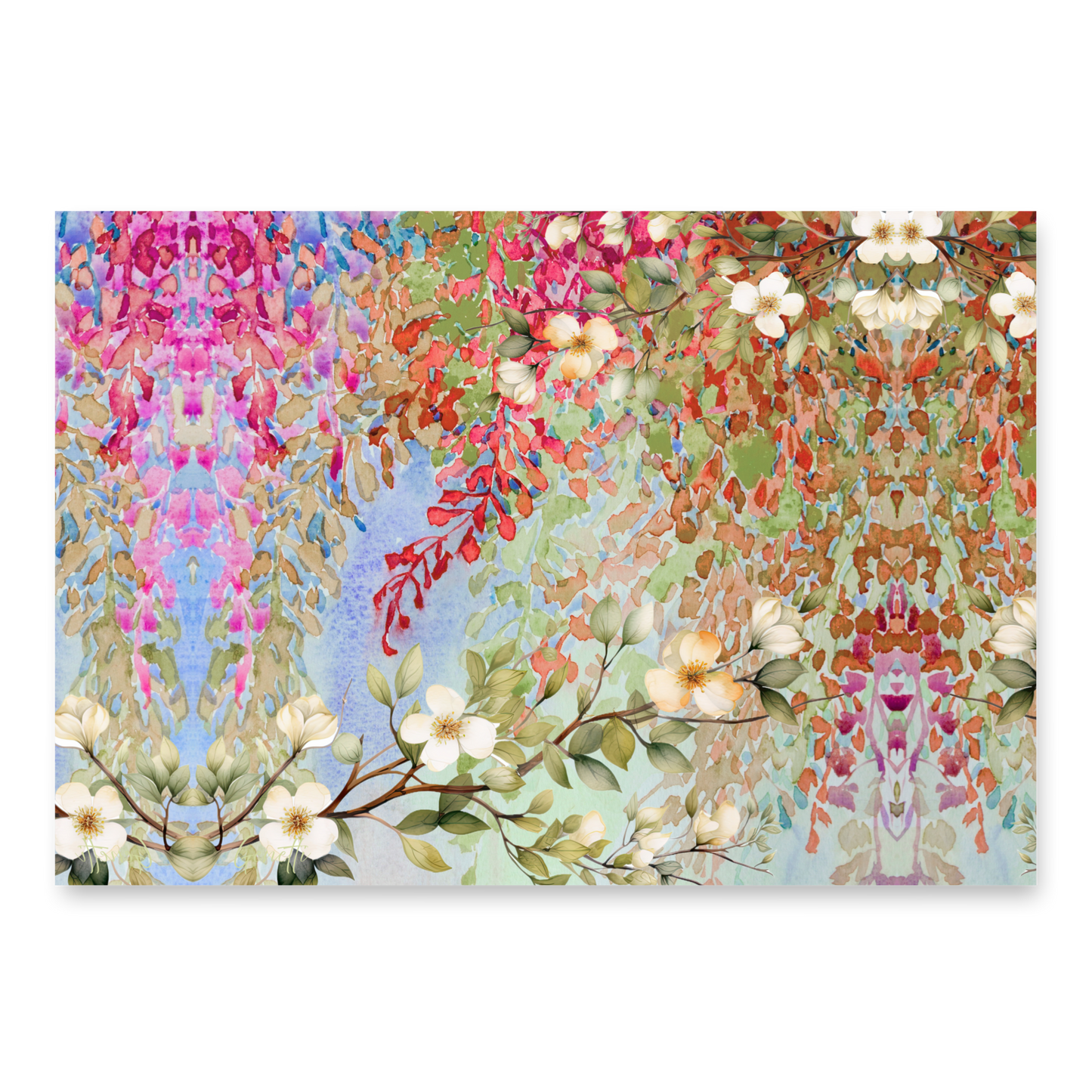 Watercolor Spring Wrapping paper sheets