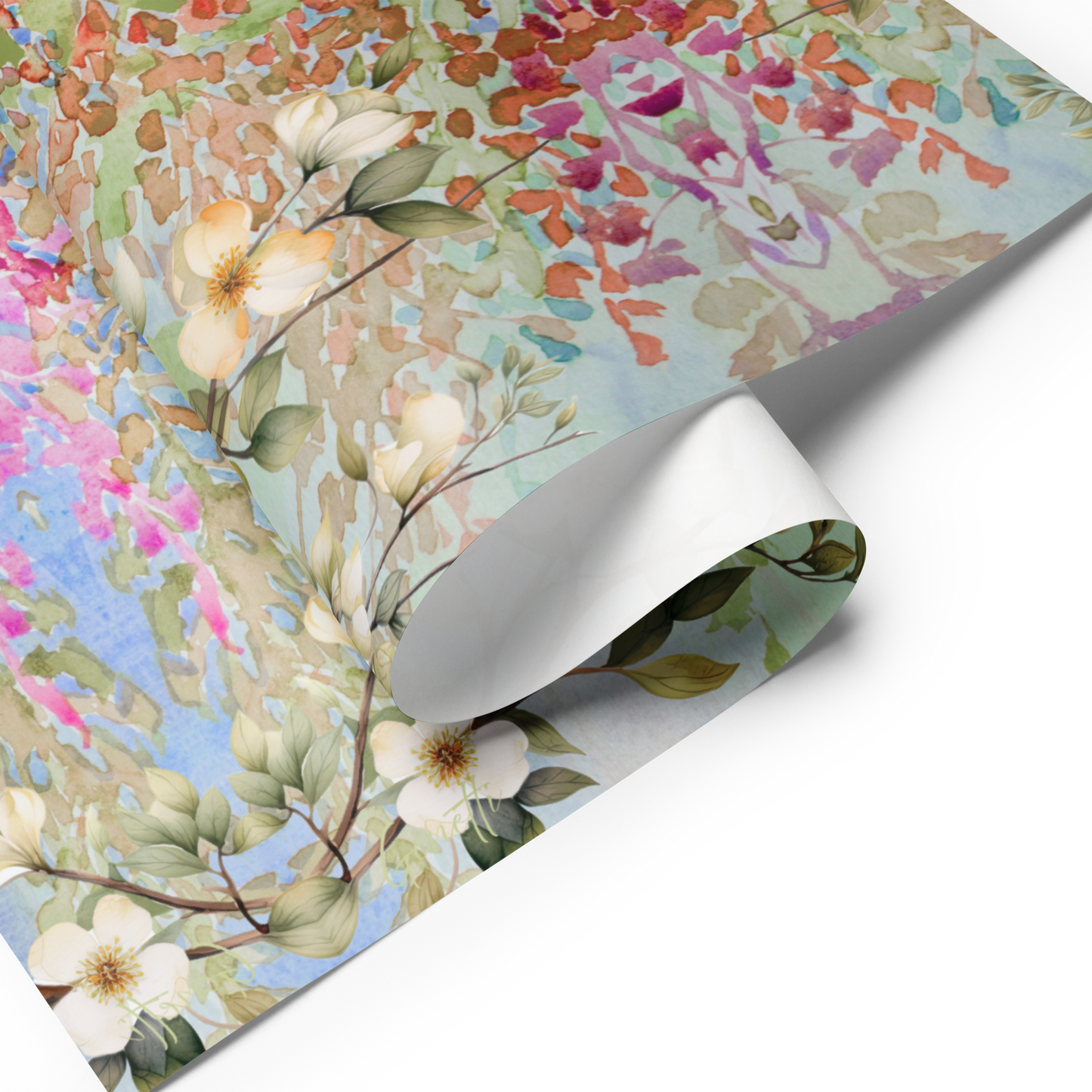 Watercolor Spring Wrapping paper sheets