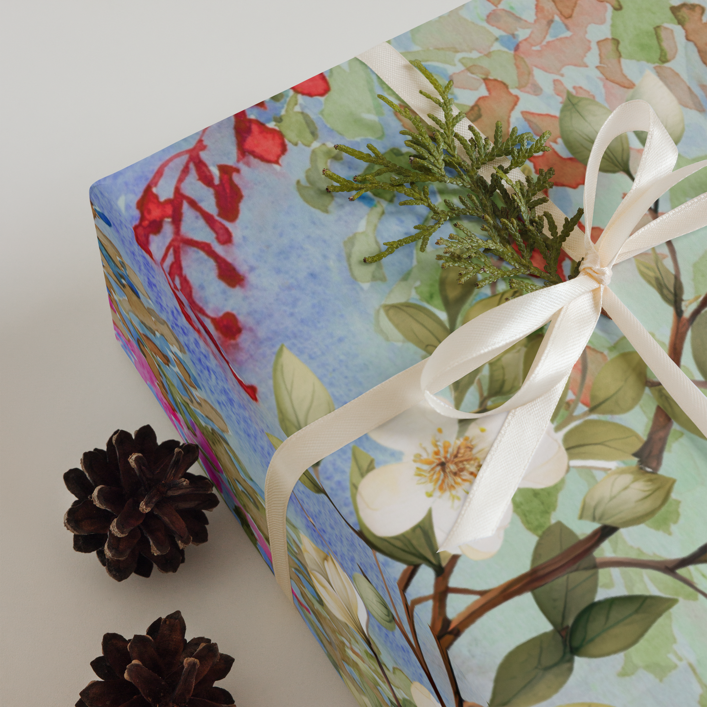 Watercolor Spring Wrapping paper sheets