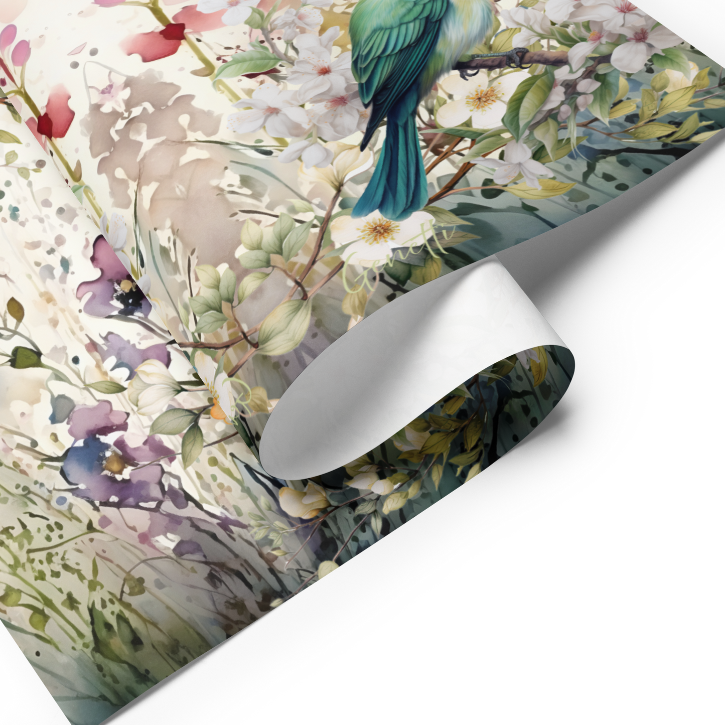 Watercolor Spring Wrapping paper sheets