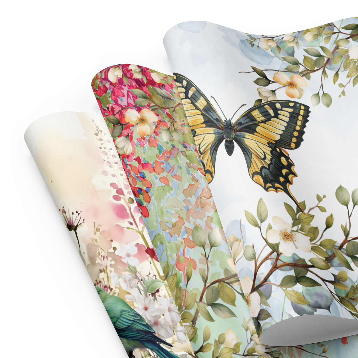 Watercolor Spring Wrapping paper sheets