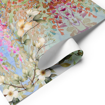 Watercolor Spring Wrapping paper sheets